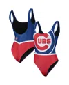 Foco Women's  Royal Chicago Cubs Team One-piece Bathing Suit In Royal