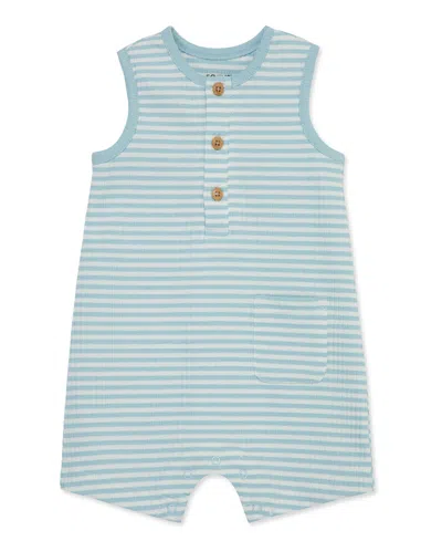 Focus Baby Boys And Baby Girls Ribbed Romper In Blue