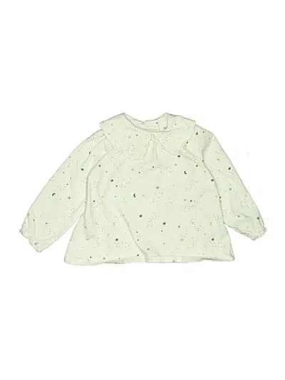 Pre-owned Focus Kids' Long Sleeve Blouse In White