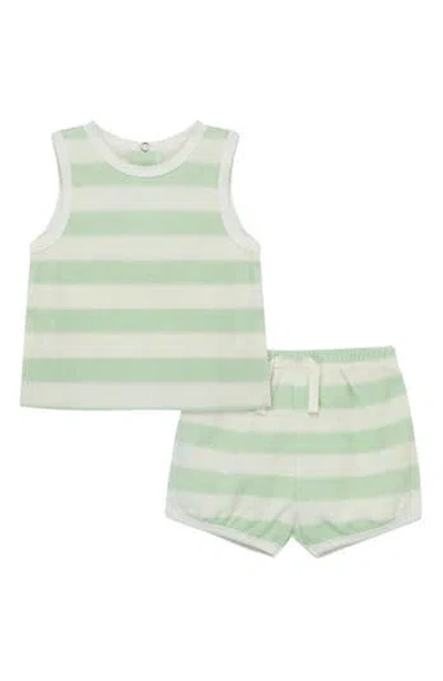 Focus Stripe French Terry Set In Green