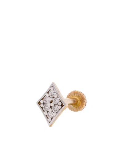 Foen 14k Yellow Gold Lozenge Diamond Piercing