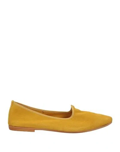Foglietti Woman Loafers Yellow Size 6 Soft Leather