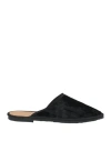 Foglietti Woman Mules & Clogs Black Size 6 Textile Fibers
