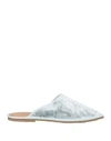 Foglietti Woman Mules & Clogs Light Grey Size 6 Textile Fibers In Grey