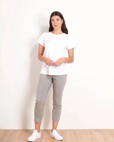 Foil Capri Trapeze Pant In Pebble In Gray