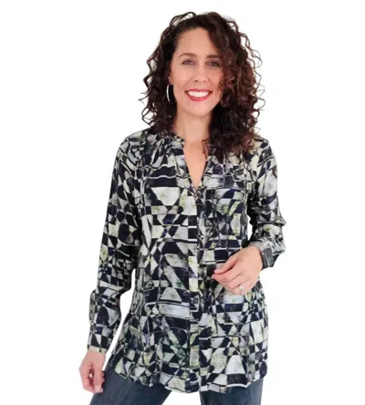 Foil Magic Touch Blouse In Soft Focus In Multi