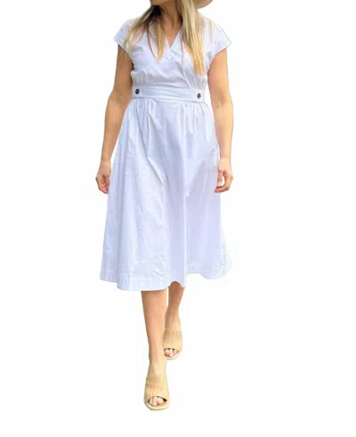 Foil Sew Chic Dress In White