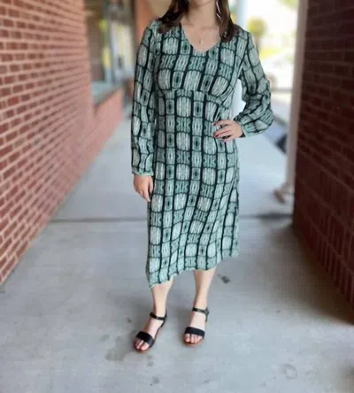 Foil Tea Dance Dress In Adder Girl In Multi