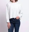 Foil Tread Softly Sweater In Platinum In Silver