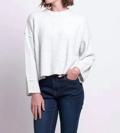Foil Tread Softly Sweater In Platinum In Silver