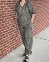 Foil Up & Away Pant In Bay Leaf Linear In Multi