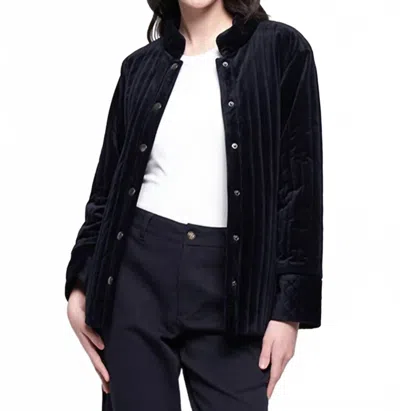 Foil Valarie Jacket In Midnight In Blue
