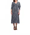 Foil Wonderland Dress In Bamboo In Multi