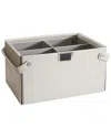 Folden Lane Rectangle Medium Storage Basket In Gray