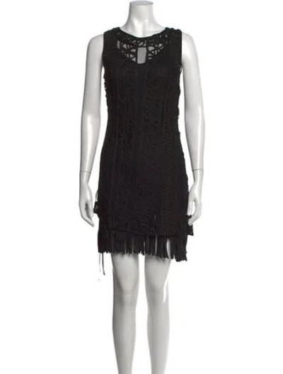Pre-owned Foley + Corinna Lace Pattern Mini Dress In Black