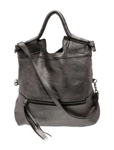 Pre-owned Foley + Corinna Leather Bucket Bag In Gray