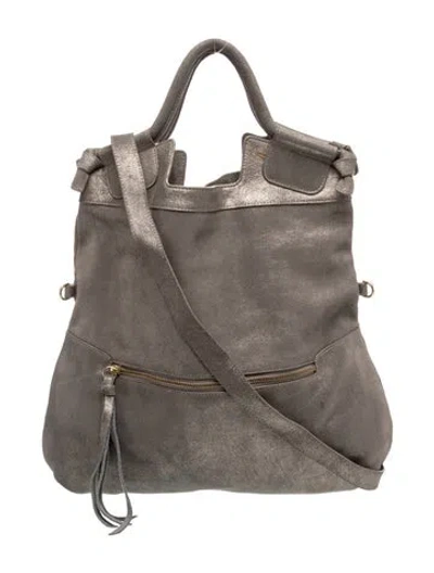Pre-owned Foley + Corinna Leather Bucket Bag In Gray