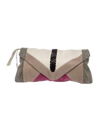 Pre-owned Foley + Corinna Leather Clutch In Neutrals