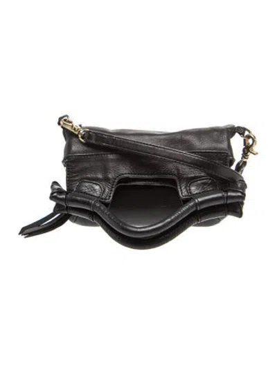 Pre-owned Foley + Corinna Leather Crossbody Bag In Black