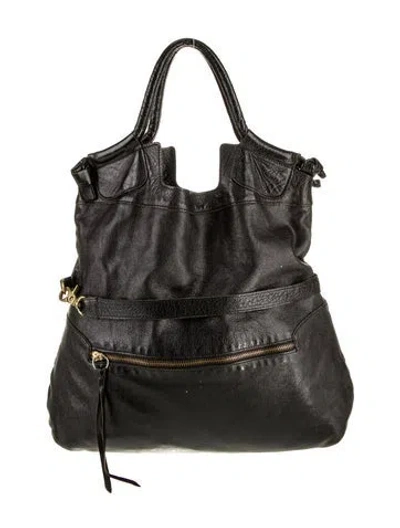 Pre-owned Foley + Corinna Leather Shoulder Bag In Black