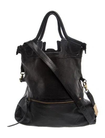 Pre-owned Foley + Corinna Leather Shoulder Bag In Black