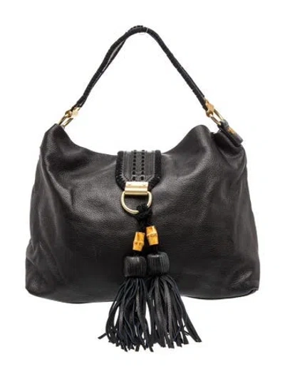 Pre-owned Foley + Corinna Leather Shoulder Bag In Black