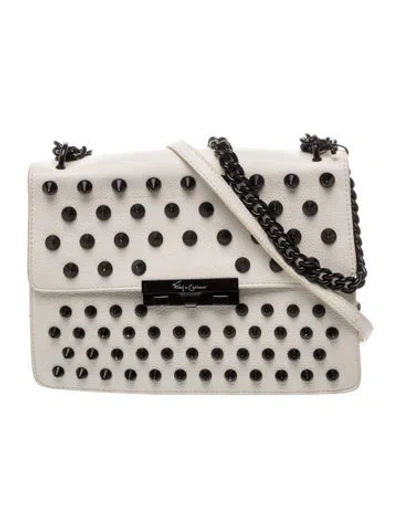 Pre-owned Foley + Corinna Leather Shoulder Bag In Black/white