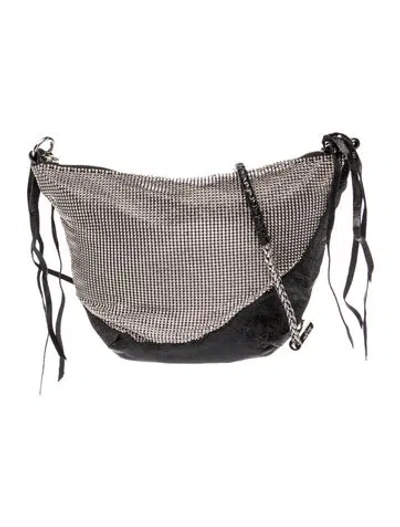 Pre-owned Foley + Corinna Leather Shoulder Bag In Silver