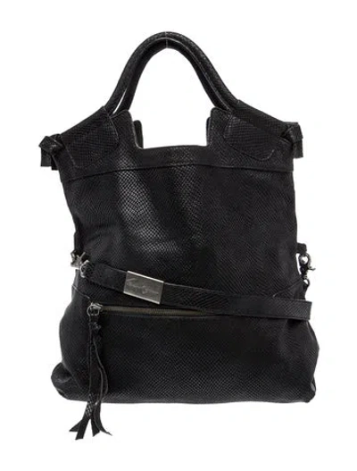 Pre-owned Foley + Corinna Leather Top Handle Bag In Black