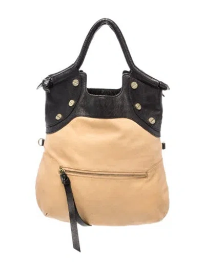 Pre-owned Foley + Corinna Leather Top Handle Bag In Neutral