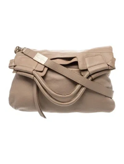Pre-owned Foley + Corinna Leather Top Handle Bag In Neutral