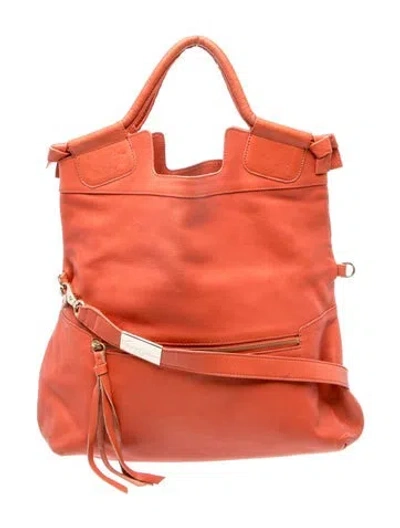 Pre-owned Foley + Corinna Leather Top Handle Bag In Red