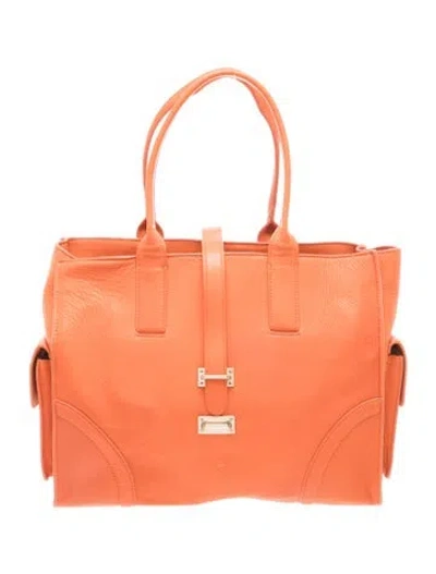 Pre-owned Foley + Corinna Leather Tote In Orange