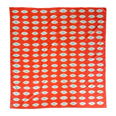 Folie Living Women's Blue / Red / White All Eyes On Me Cotton Pareo