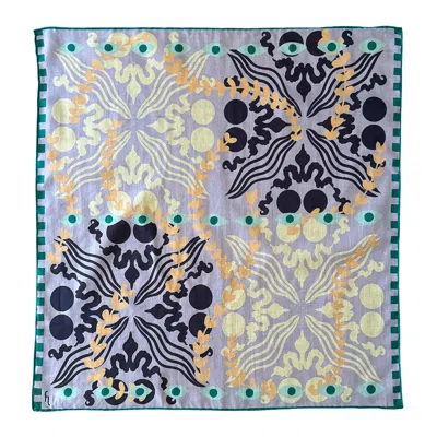 Folie Living Women's Purple / Yellow / Blue Eyes Wide Open Cotton Pareo