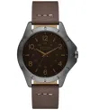 Folio Men's Three Hand Brown Polyurethane Watch 42mm In Brown