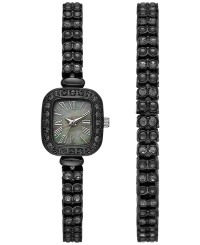 Folio Women's Three Hand Black Alloy Watch 20mm Gift Set In No Color