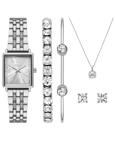 Folio Women's Three Hand Silver-tone Alloy Watch, 24mm
