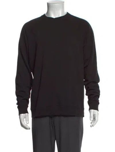 Pre-owned Folk Crew Neck Long Sleeve Pullover In Black