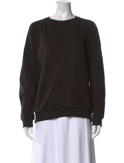 Pre-owned Folk Crew Neck Long Sleeve Sweatshirt In Black