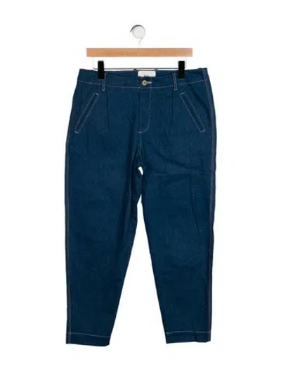 Pre-owned Folk High-rise Straight Leg Jeans In Blue