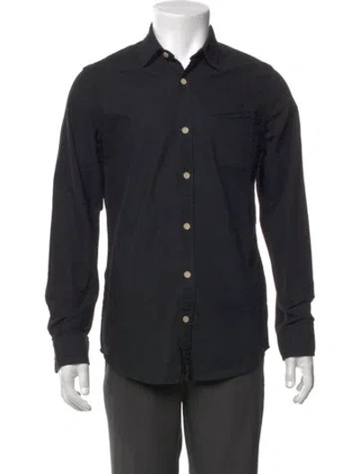 Pre-owned Folk Long Sleeve Denim Shirt In Gray