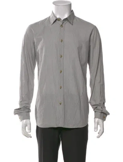 Pre-owned Folk Long Sleeve Dress Shirt In Grey