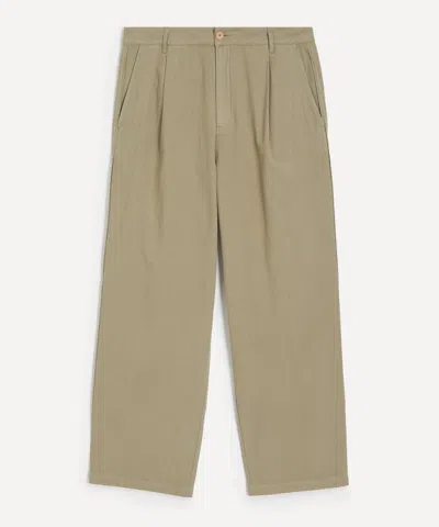 Folk Mens Anniversary Wide Leg Trousers In Green