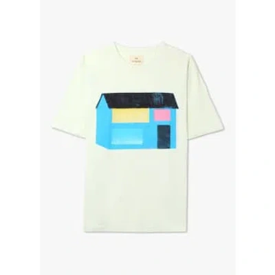 Folk Mens Cabin Print Tee In White In White Fabric