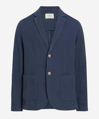 Folk Mens Cotton Linen Blazer