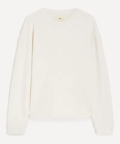 Folk Mens Easy Fit Sweatshirt In White