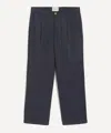 Folk Mens Cotton Drawcord Loose Trousers In Black