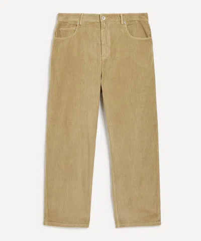 Folk Mens Stone Heavy Cord Barrel Leg Trousers