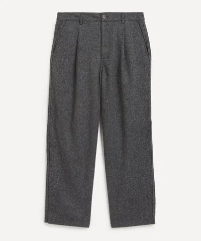Folk Mens Wide Fit Wool Melange Trousers